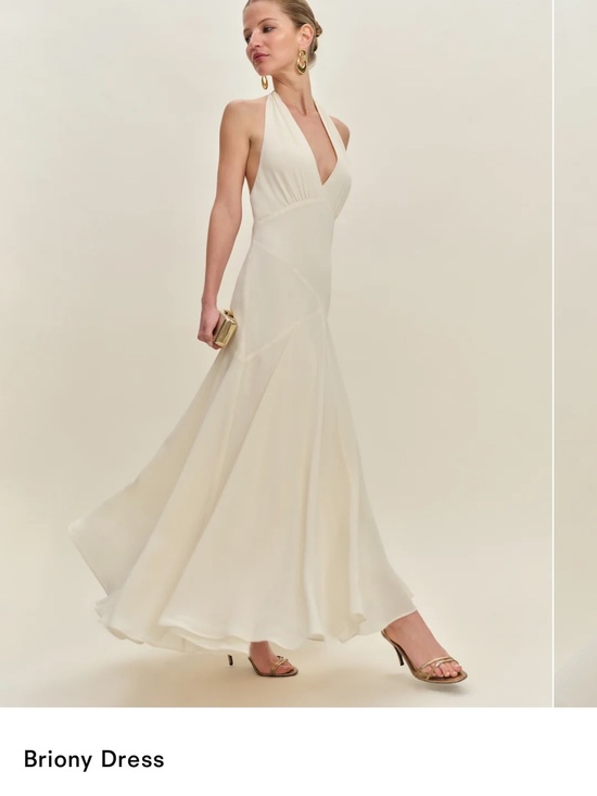 Reformation Dresses & Skirts - NWOT Reformation Briony Cream Halter Tie-Back Maxi Dress *Never Used*